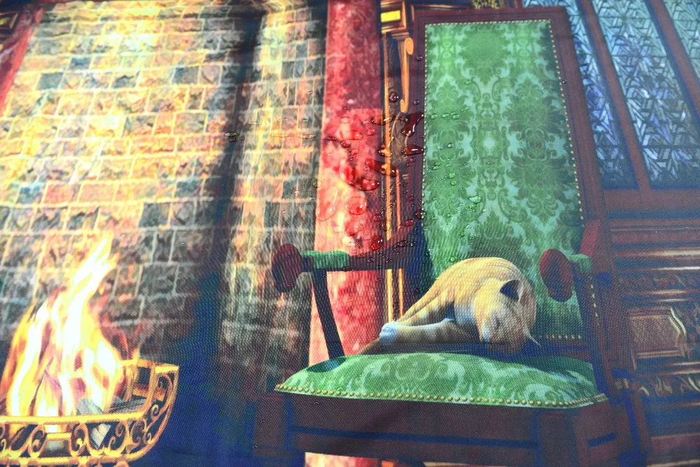 3D Waterproof Shower Curtains Polyester Bathroom Decor Christmas Tree Fireplace Bells Bath Cortinas De Bano 180x180cm | Дом и сад