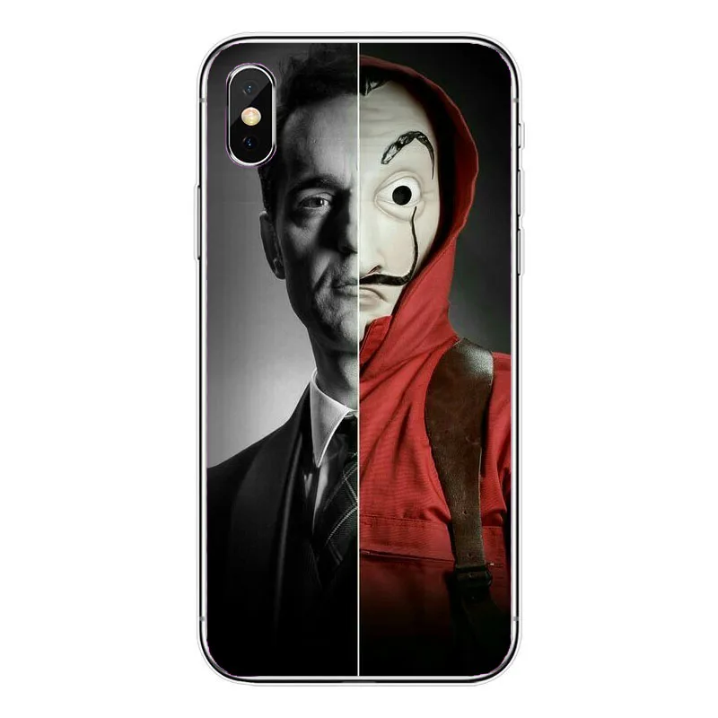 Популярный чехол для телефона La Casa De Papel iPhone XS Max 6 6SPlus 7Plus 8 8Plus XR 5S прозрачный мягкий