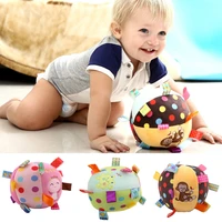colorful baby ring bell ball baby cloth music sense learning education toy ball cotton hand grasp rattle balls