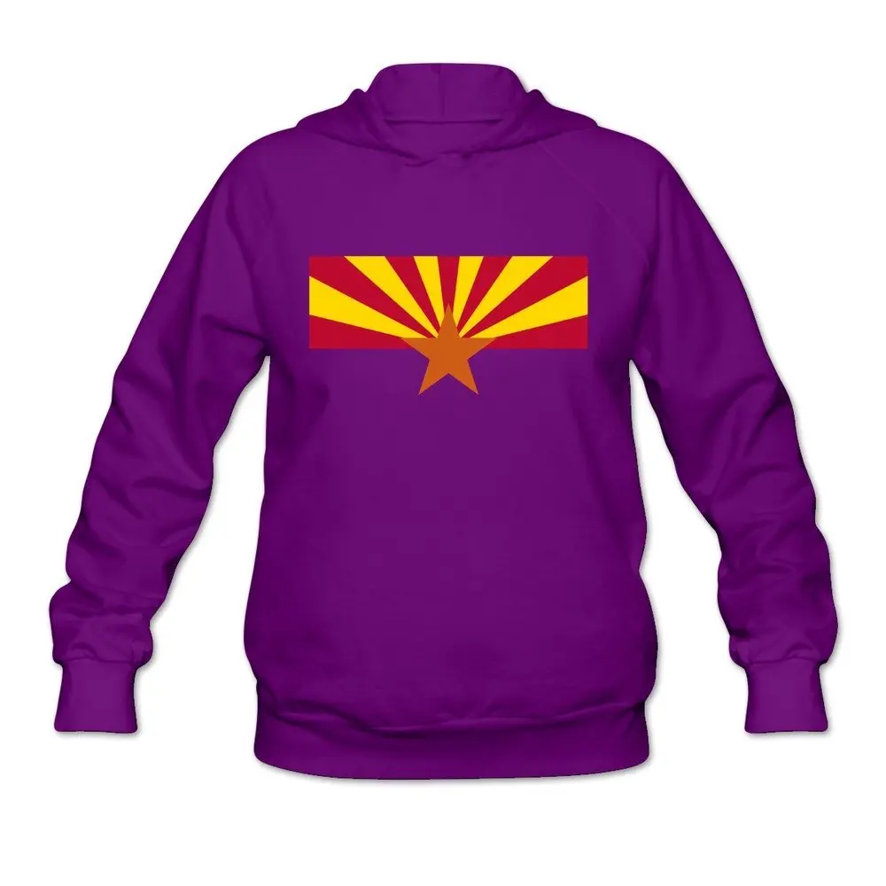 2017 Flag Of Arizona Fashion Cotton Long Sleeve Sweatshirts For Women High Quality Warm Hooded Free Shipping | Женская одежда