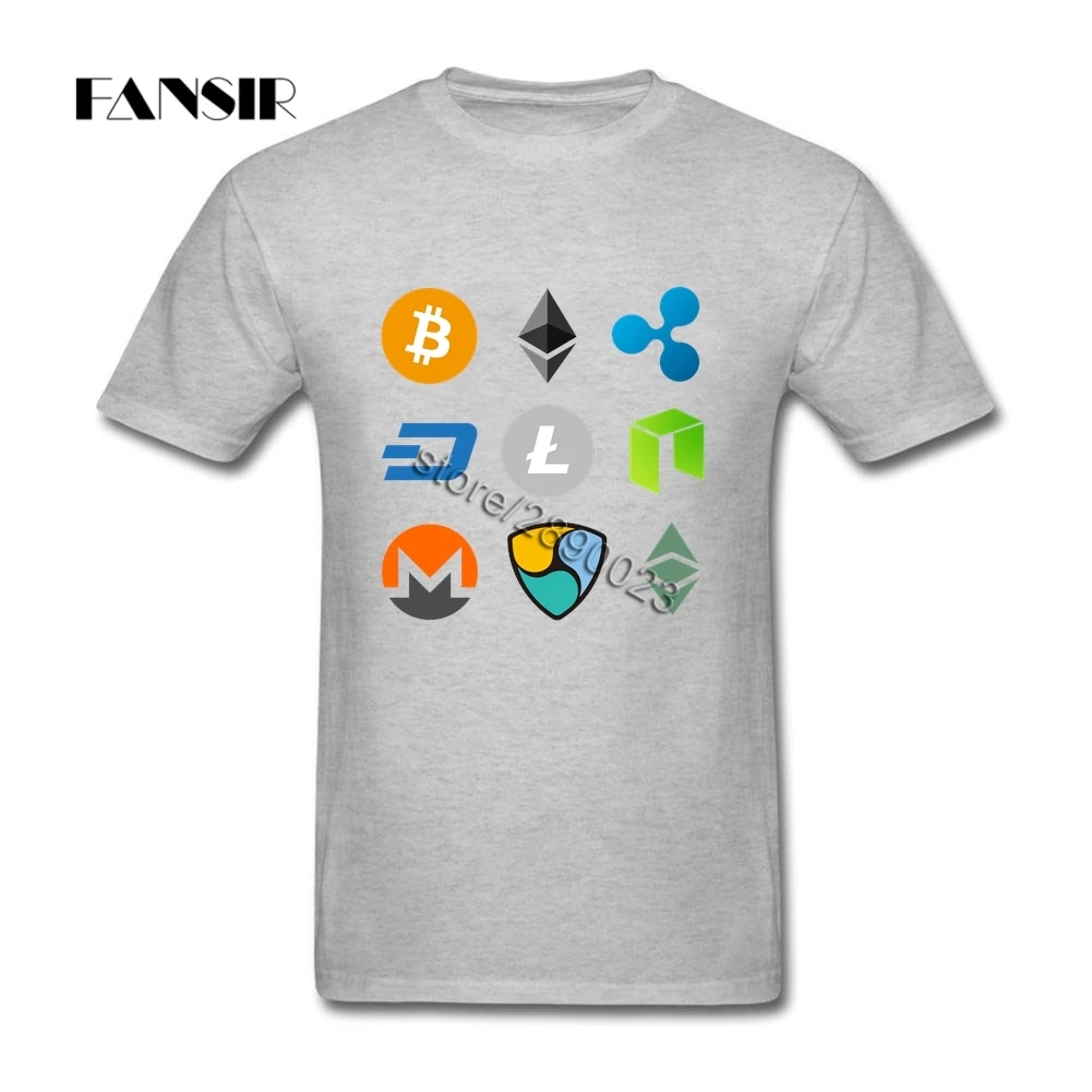 Популярная коллекция криптовалют Биткоин пульсатор Litecoin футболка мужская с
