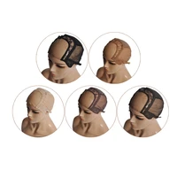 u part swiss lace cap adjustable stretch straps glueless weaving wig cap for making wigs