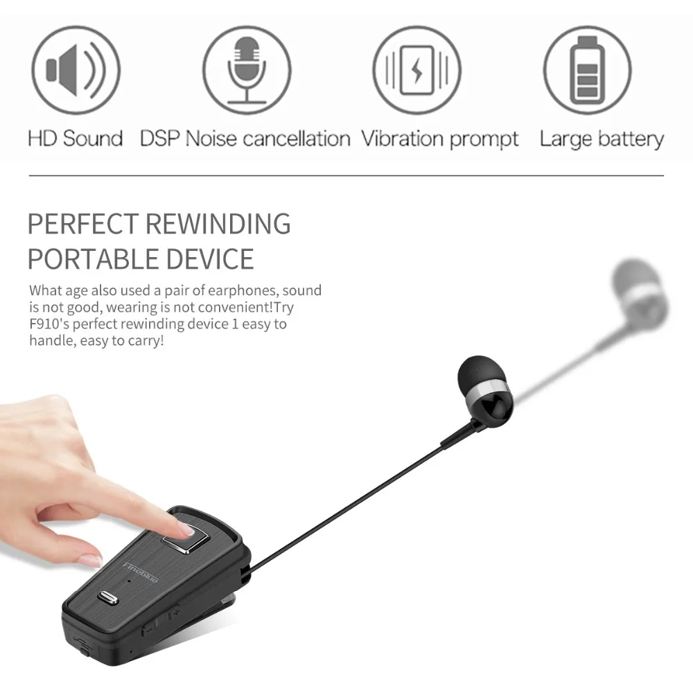 Fineblue F980 Беспроводной Bluetooth Наушники носить клип драйвер спортивные стерео