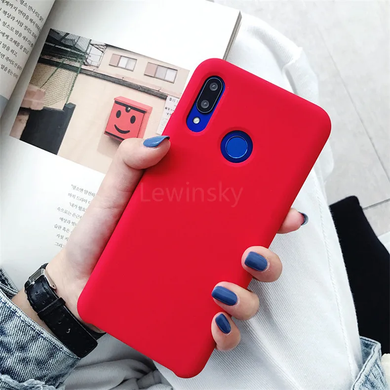 Жидкий силиконовый чехол для Xiaomi mi A2 8 lite SE 6X6 Max 3 mi x 2 2s Red mi 6A Note 5 6 7 Pro из мягкого ТПУ, конфетный чехол для телефона - Цвет: Red