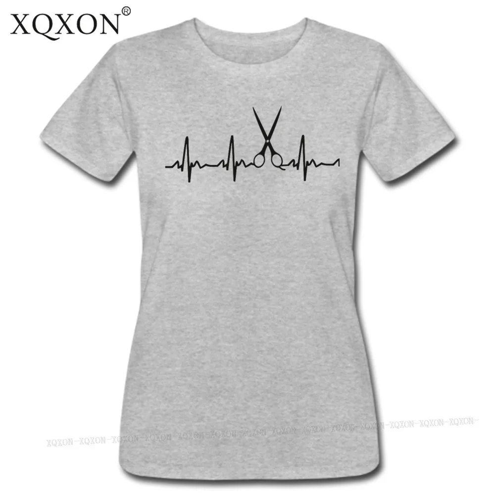 XQXON новинка 2019 года модная летняя футболка для парикмахеров с сердцебиением