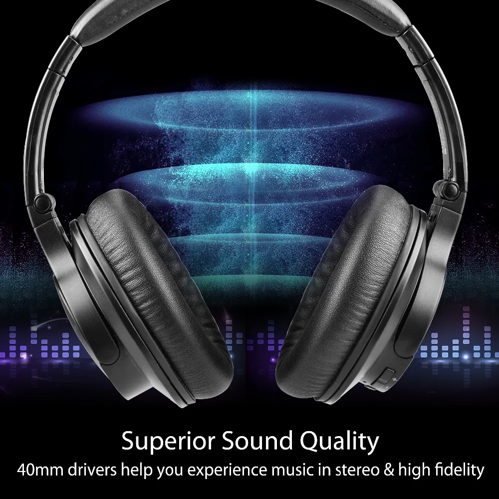 Наушники Avantree Super Light Bluetooth с микрофоном беспроводные/проводные стерео Hi Fi