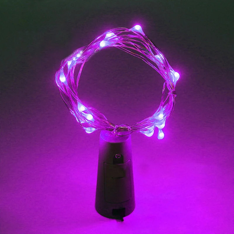 10LED Солнечная приведенная в действие бутылки вина Пробка форме светодиодный