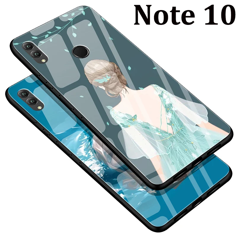 Для Huawei Honor Note 10 чехол мультяшный из закаленного стекла для телефона Note10 защитный