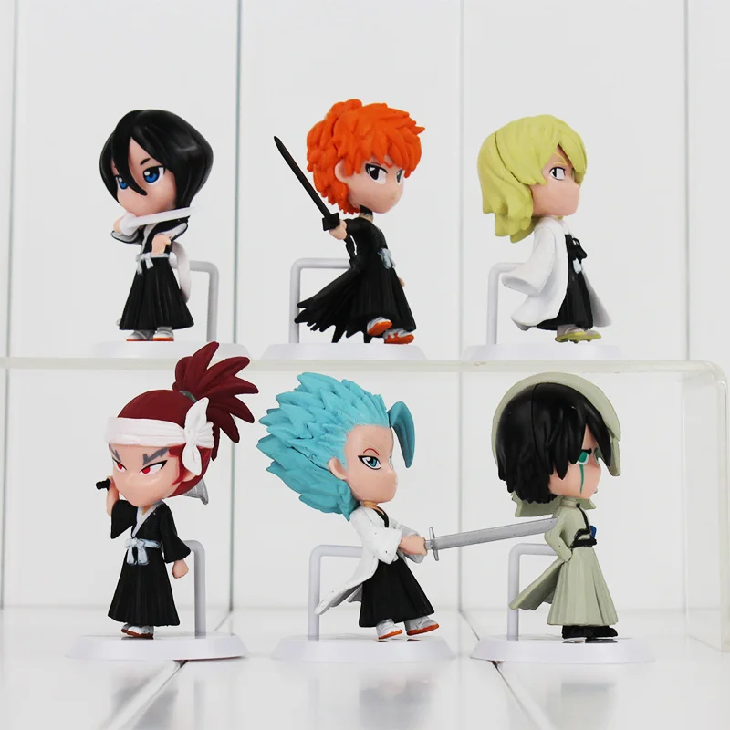 6 шт./компл. Аниме Bleach Ичиго Ulquiorra cifer Renji Ichimaru Радиоуправляемый вертолет Gin Toushirou ПВХ Фигурки игрушки куклы