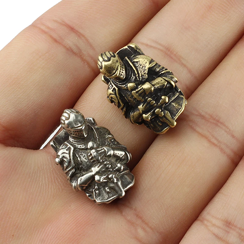 EDC DIY нож бусины подвеска винтажный цвет латунь уличные инструменты Armour Knight бусы