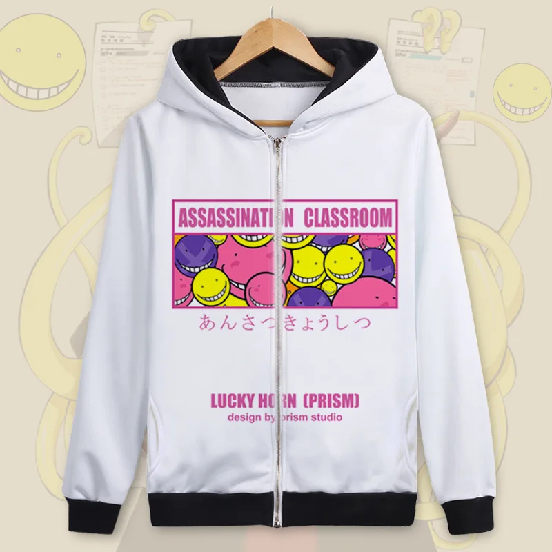 Killation Classroom Korosensei костюмы для косплея 3D печатных толстовка на молнии пары кто