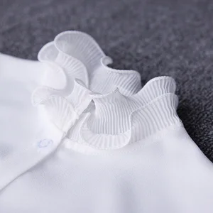 Рубашка с высоким воротником и фальшивым кружевом, рубашка с отворотом, фальшивый воротник, съемный декор, принцесса, Винтаж, рубашка, блузка