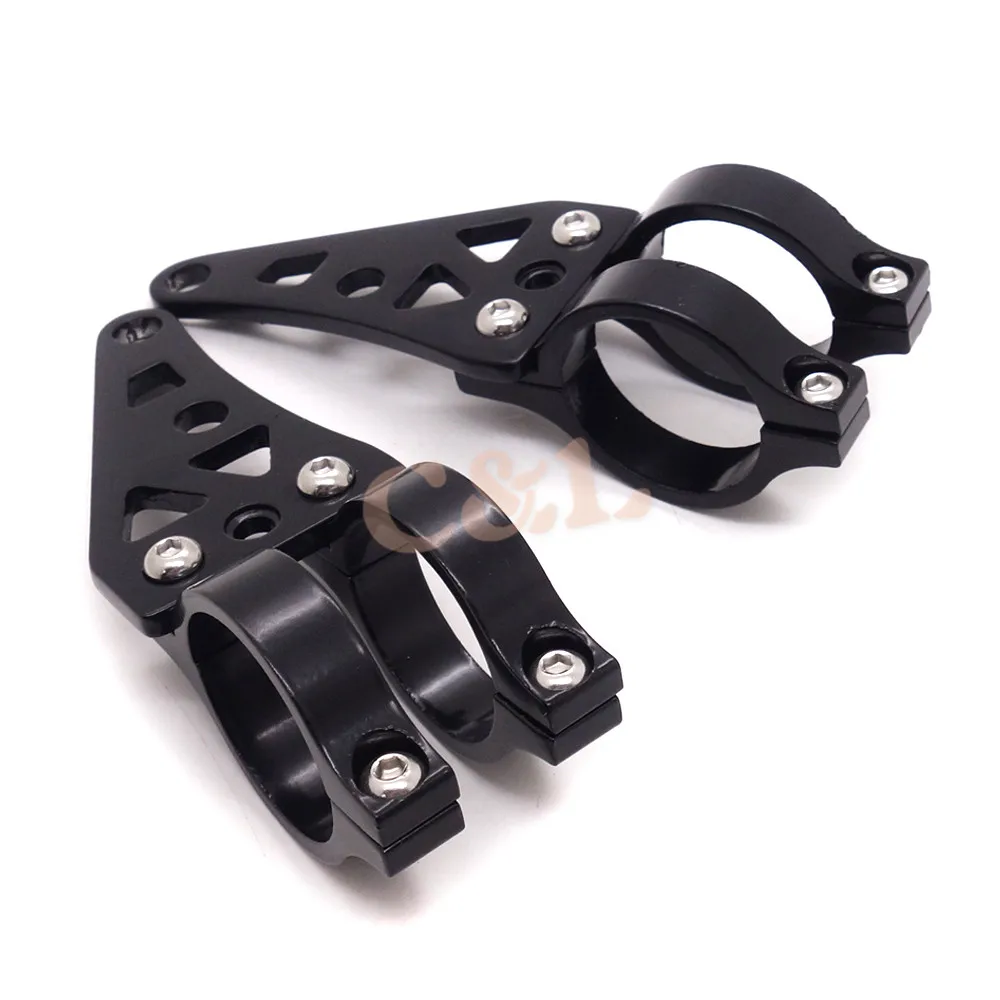 Черный 39 мм алюминиевый кронштейн для фары вилка поворотный сигнал зажимы Кафе