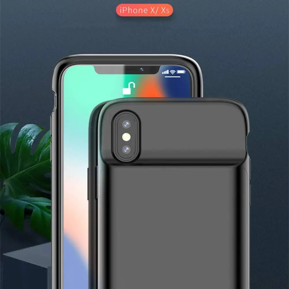 Ультратонкий Мягкий силиконовый чехол для iPhone X XS 4100 мАч|Чехлы с аккумулятором| |