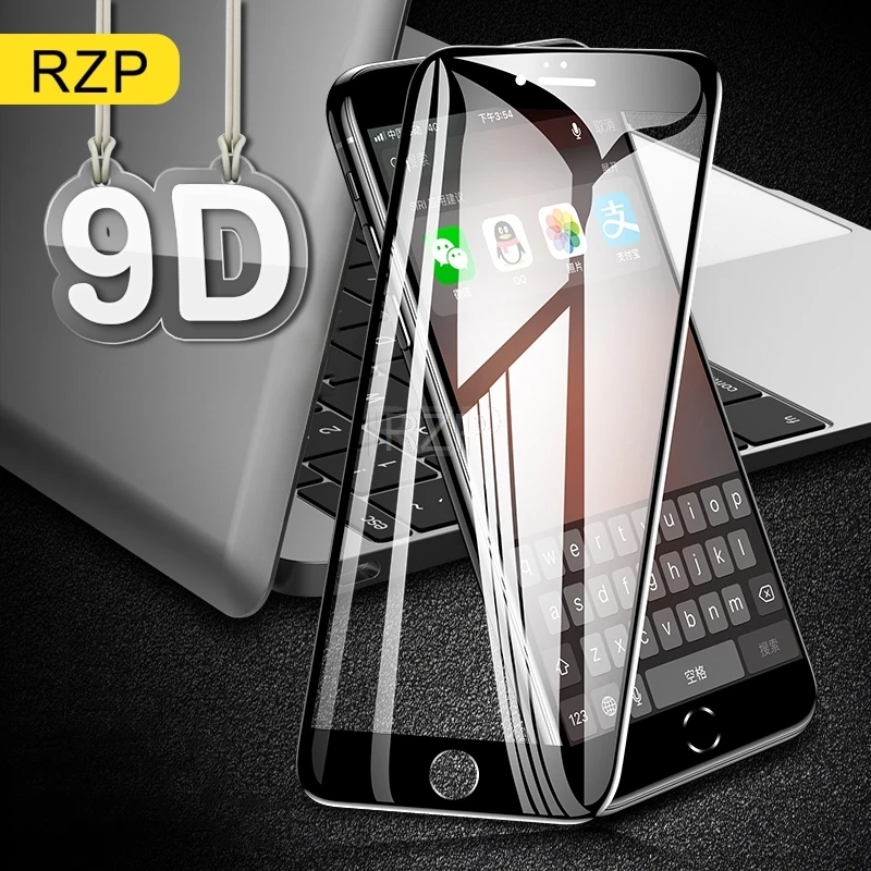 RZP 9D закругленный край Полное покрытие закаленное стекло для iPhone 6 S Plus защита