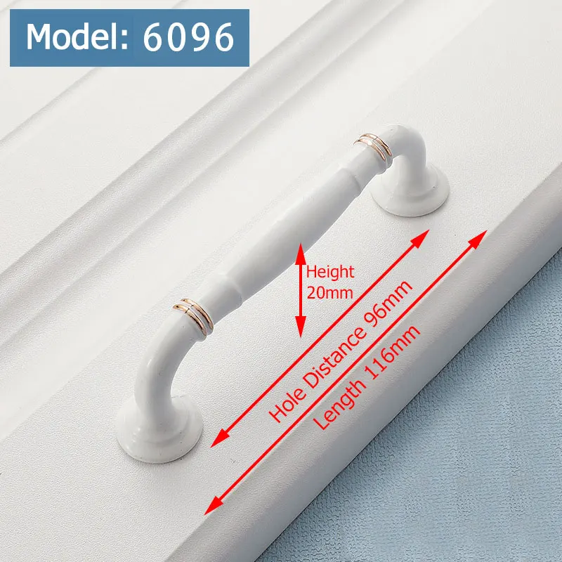 Handle-6096-96 KAK цвета слоновой кости для кухонного шкафа ручки Европейский стиль двери шкафа ручки для выдвижных ящиков мода солидная мебель металлическая ручка - Цвет: Handle-6096-96