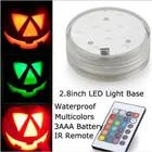 Водонепроницаемый погружной круглый светодиодный мини-светильник KITOSUN с батареей 3AAA и пультом дистанционного управления для украшения Хэллоуина