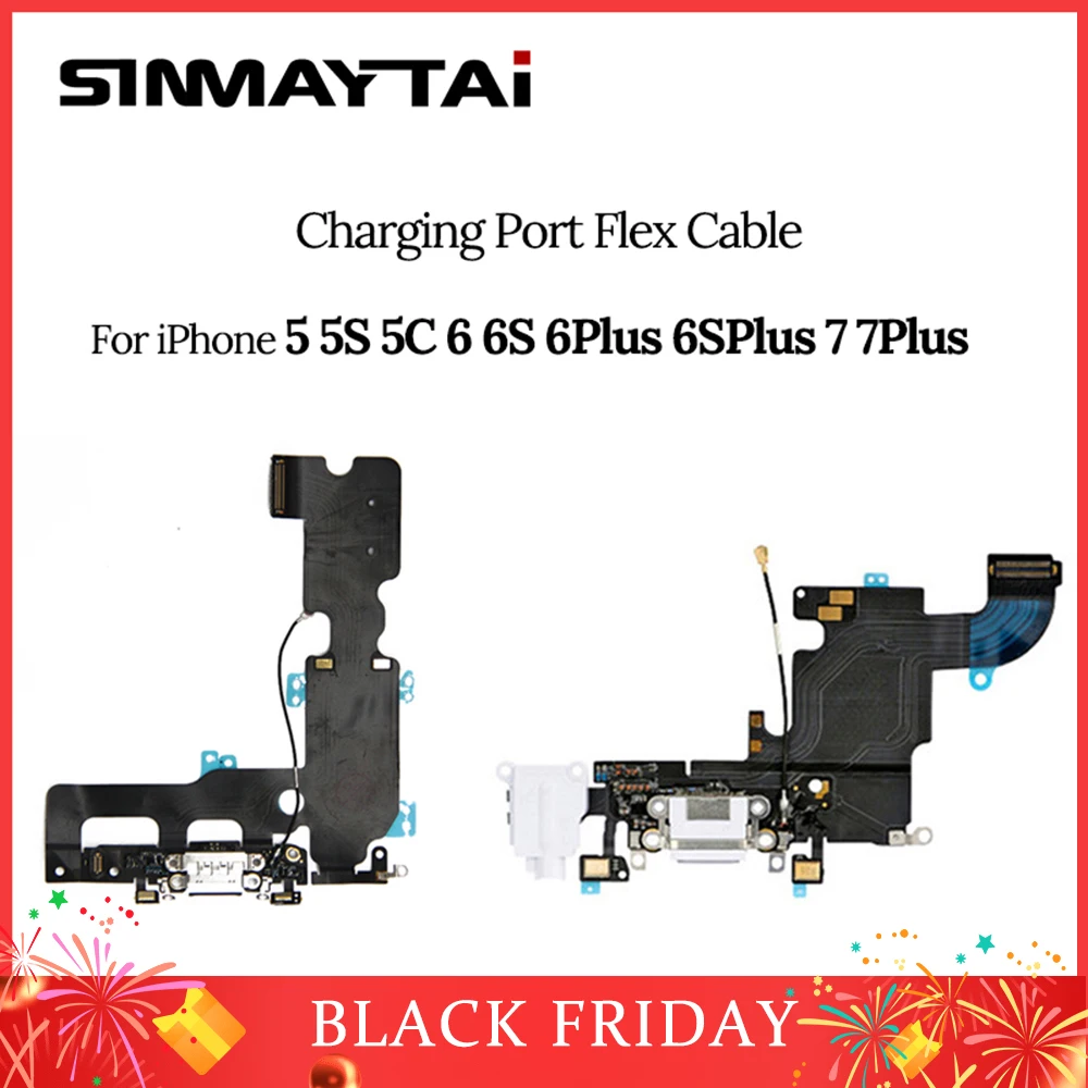 New USB Dock Connector Charging Port Flex Cable For iPhone 5 5S SE 5C 6 6S 4.7&quot Charger Plug Repair Parts | Мобильные телефоны