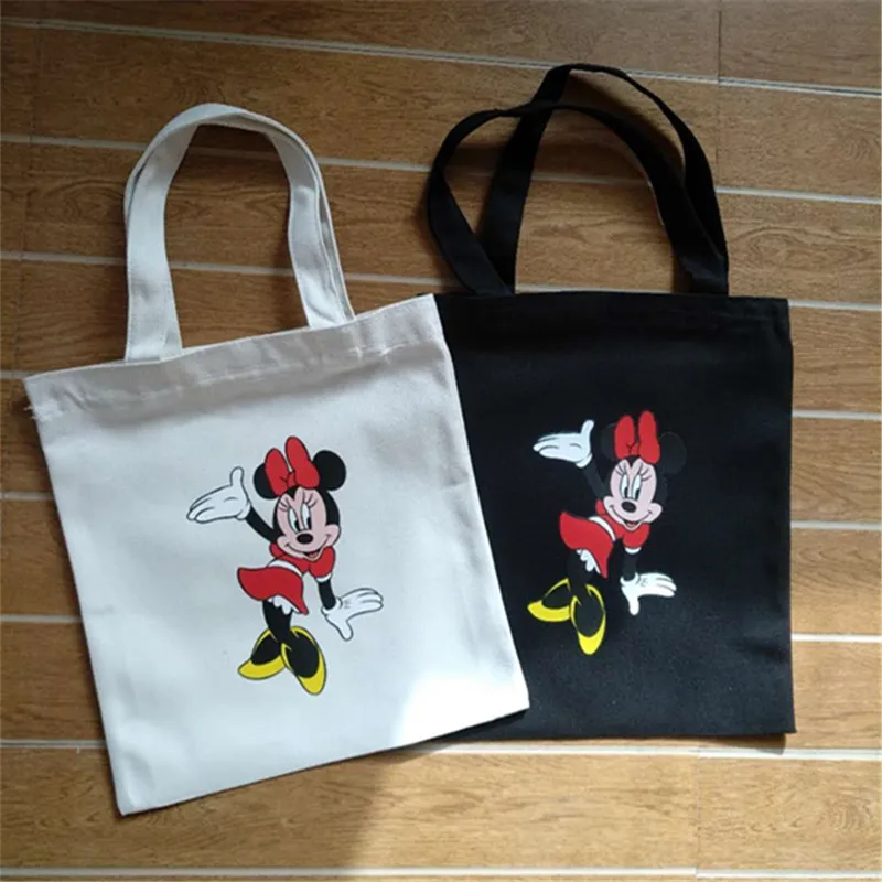 Disney Mickey Холщовая Сумка зеленая сумка для покупок маленькая свежая наплечная