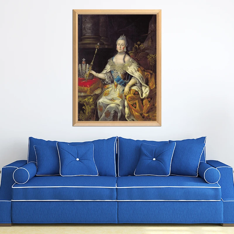 Tsarina Catherine II Scepter And Crown 5D DIY Алмазная картина полностью квадратная вышивка Мозаика