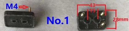 No.1 Однофазный электродвигатель Соединительный терминал клеммный блок водяной насос Клеммная нашивка в виде номерного знака доска - Цвет: No.1