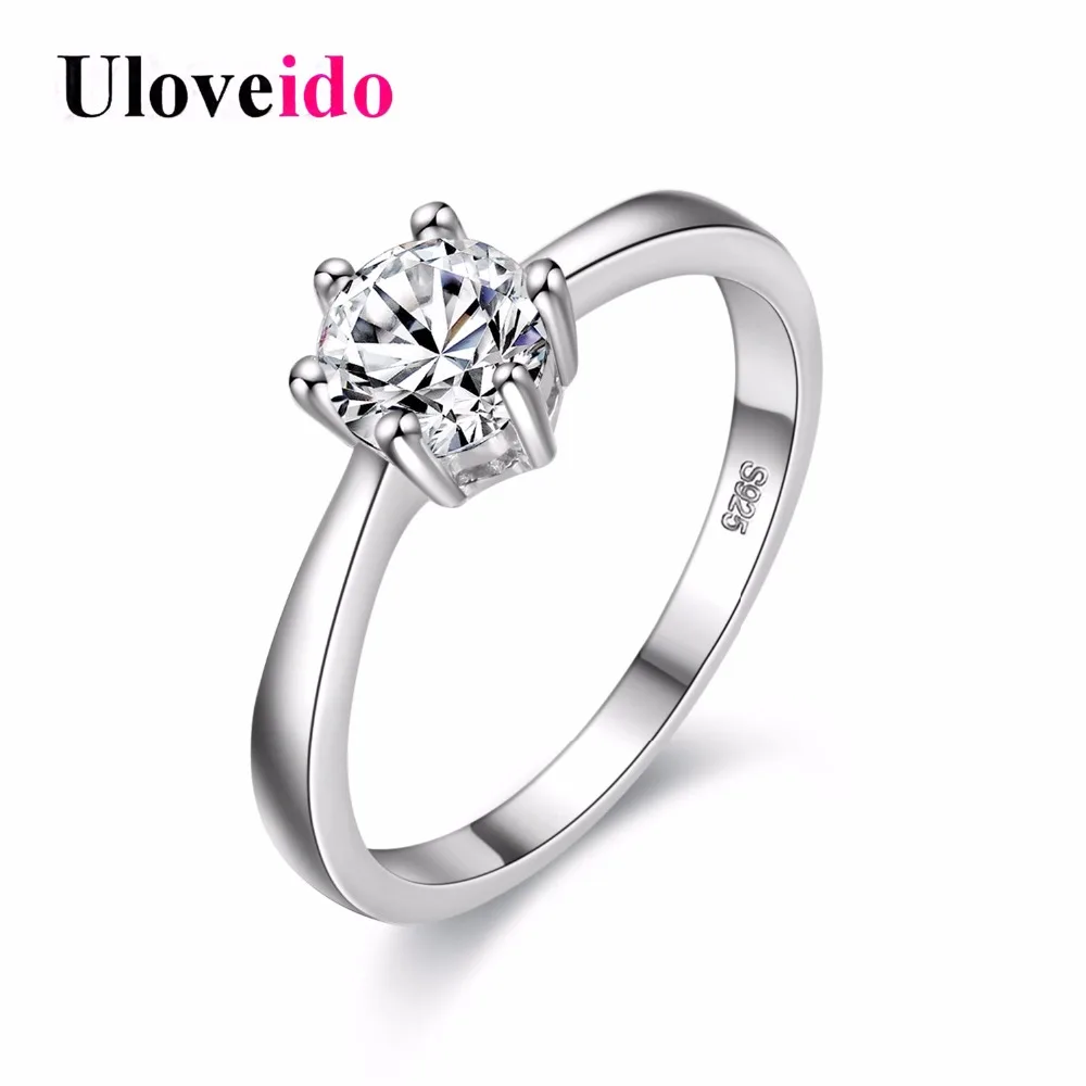 Wedding Ring With Zircon Aneis Femininos Fashion CZ Jewelry Aliancas De Casamento Joias Prometion 50% Off Ulove J002-W | Украшения и