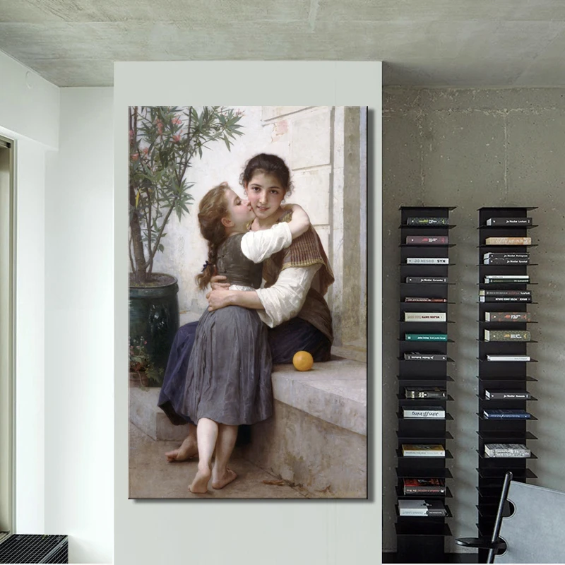 Французский эстетический художник William Adolphe Bouguereau маленький постер с принтом на