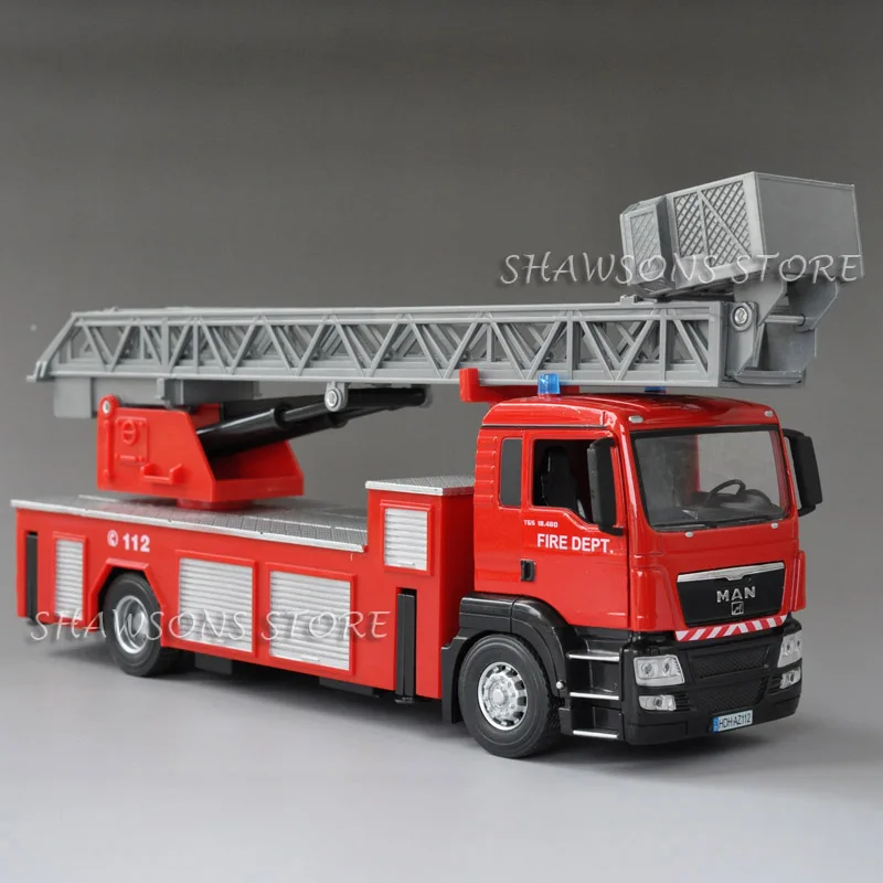 1:32 литая модель автомобиля Toy Man T65 лестница пожарная машина миниатюрная