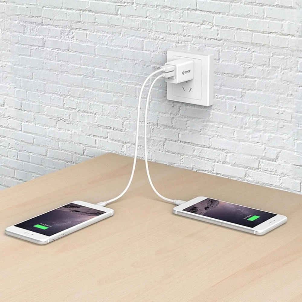 ORICO WHA 2U USB зарядное устройство портативное для путешествий 2 порта Смарт с