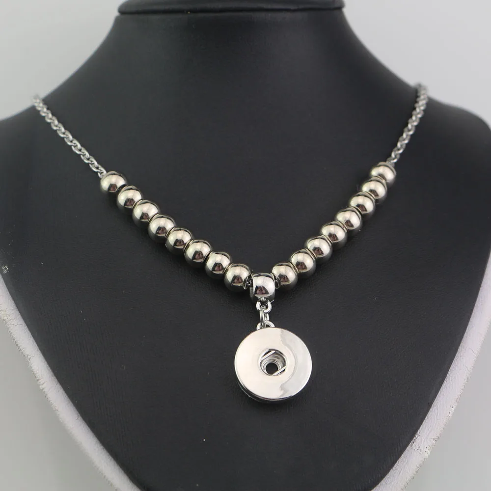 12PCS Fashion DIY Diy Snap Jewelry Vintage Round Beads Snaps Button Pendant Necklace 50cm Link Chain Fit 12mm Buttons | Украшения и