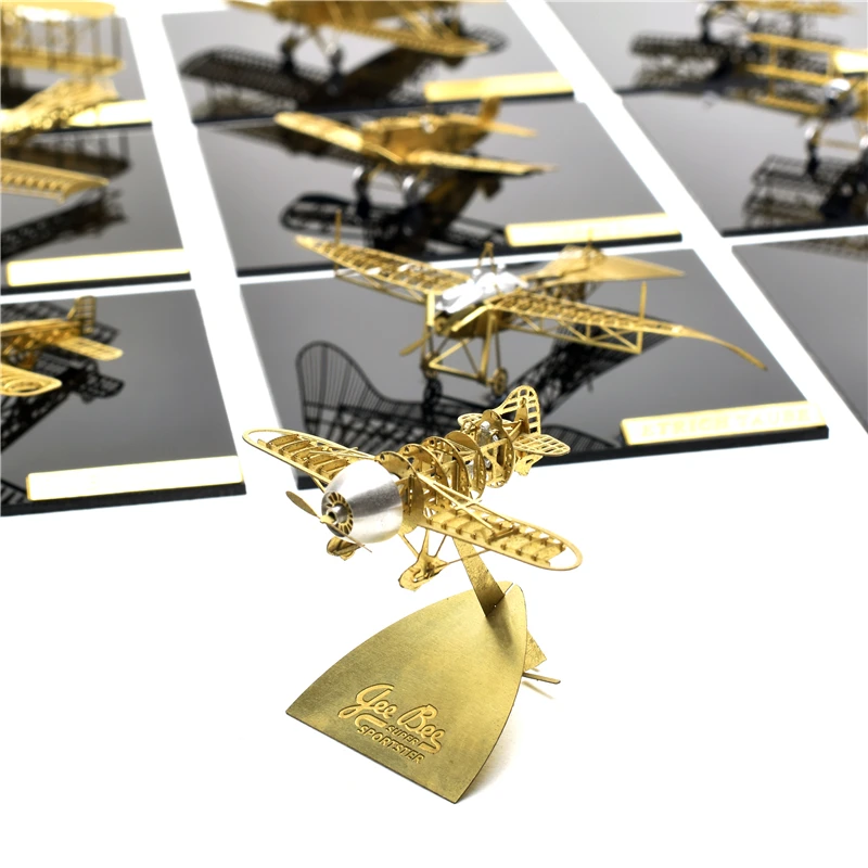 3D Puzzle 1/160 Scale GeeBee Racer R-2 DIY Metal Assembling Model Upmarket Professional Etching Brass Funny Gift Exquisite toys | Игрушки и