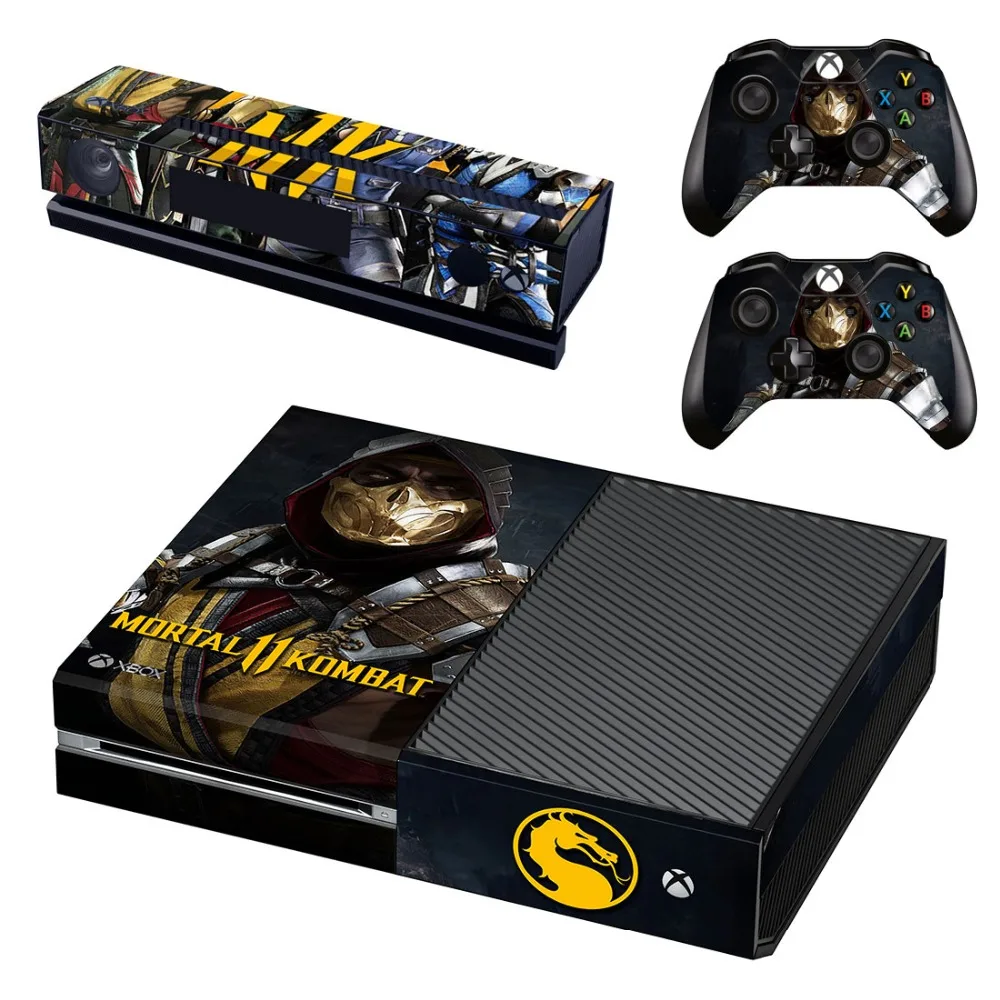 Игры Mortal Kombat 11 кожи Стикеры наклейка для Microsoft Xbox One консоли и 2 контроллеры шкуры s