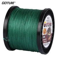 goture brand 1000m braided multifilament fishing line 12lb 80lb pe material strong fishing cord rope for fresh and salt water
