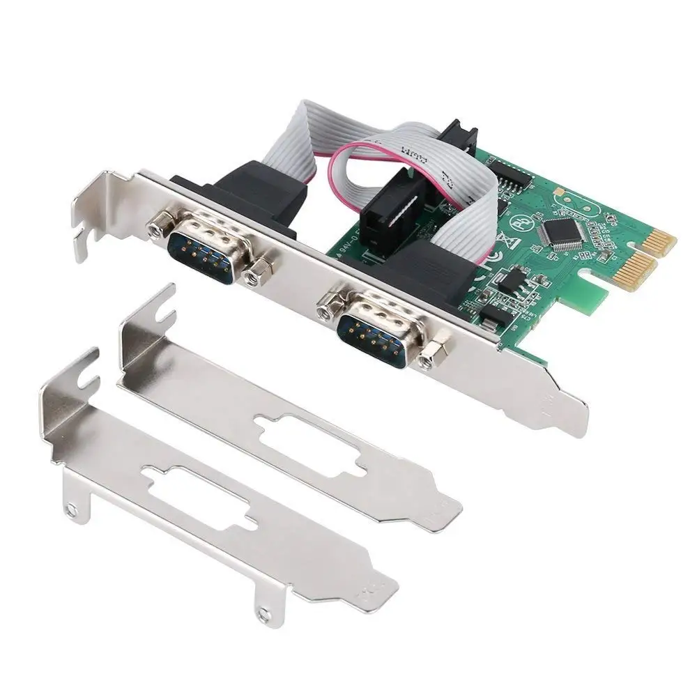 PCIe последовательная карта расширения PCI Express 1 0x1 до 2 порта промышленный DB9 COM RS232