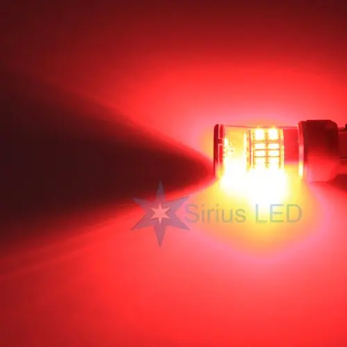

Free Shipping Dual filament function 7443/T20 S25W 3014 RED LED FRONT REAR TURN SIGNAL LIGHTS PROJECTOR BULB With Convex Mirror
