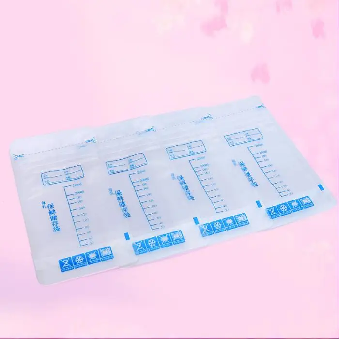 Bolsas de almacenamiento de alimentos para beb&eacute;, 30 unidades de 250ml, para congelador de leche materna, sin BPA-2