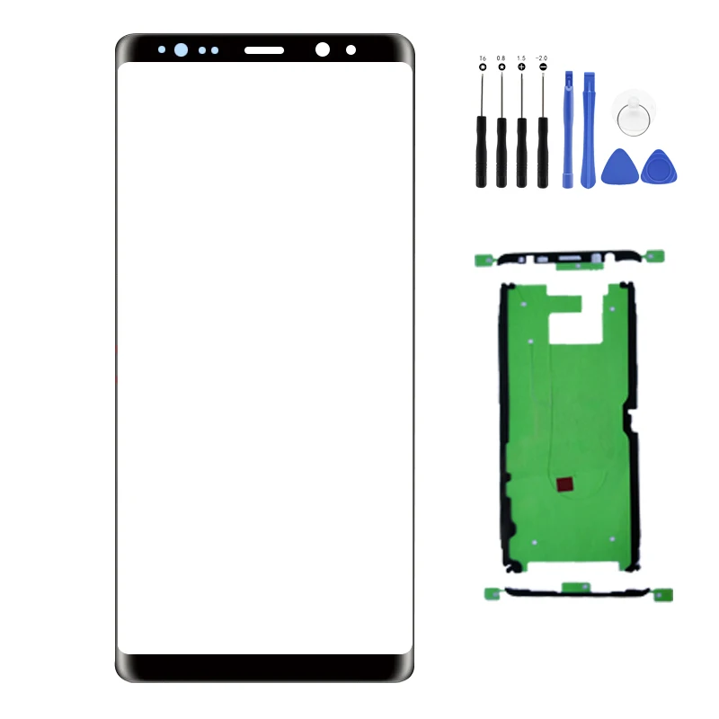 

Для Samsung Galaxy Note 8 N9500 N9500F сенсорный экран Переднее стекло Сенсорная панель Крышка переднее внешнее стекло объектив Запасные части + 3M клей