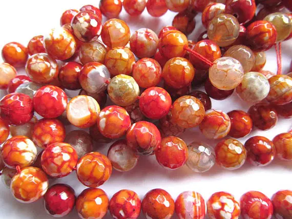 

Оптовая продажа, круглые бусины из агата, граненые, треснутые, oranger, желтый ассортимент, ювелирный бисер, 10 мм-5 нитей, 16 дюймов/на прядь