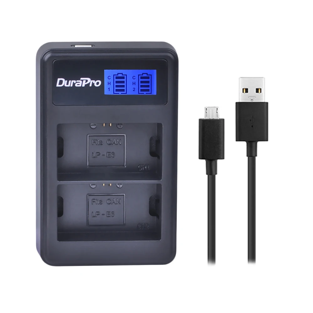 Зарядное устройство USB с ЖК дисплеем для Canon EOS 5D Mark 2 3 II III 5DS R 6D 7D 60D 60Da 70D 80D|lp-e6 usb|lcd