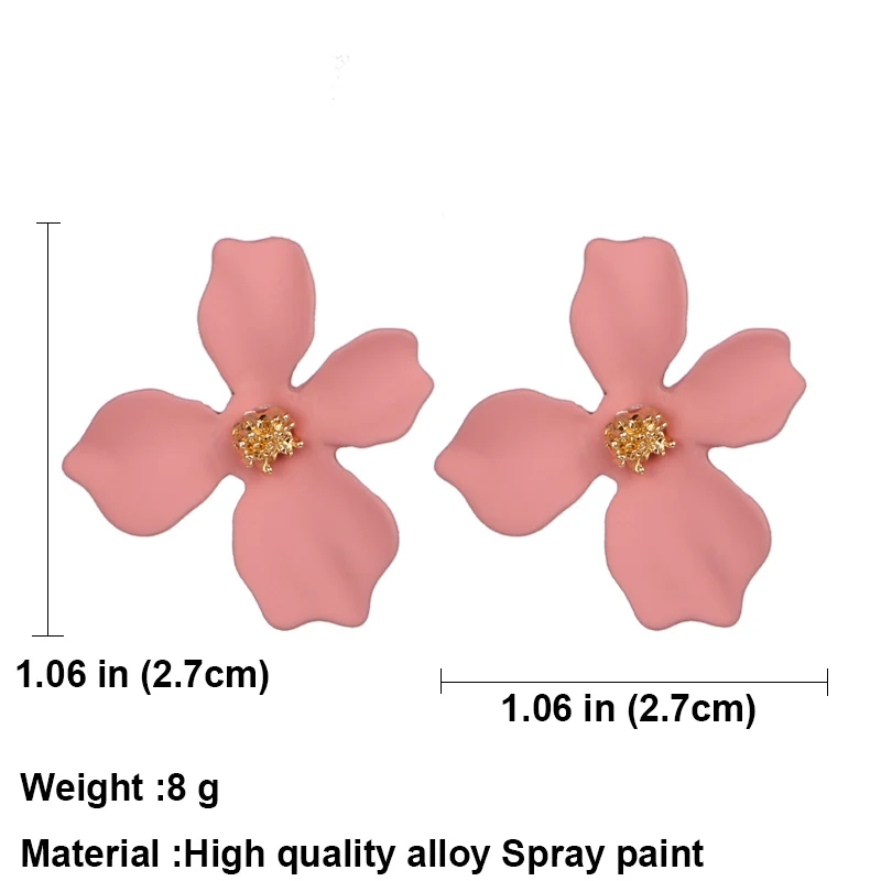 

LEADERBEADS Korean Style Small Size Simulated Flower Drop Earrings Girl's Cute Gift for Women's Wedding Party Romantic Jewelry
