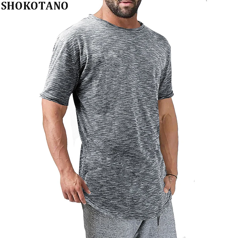 SHOKOTANO жаккардовая футболка с коротким рукавом для мужчин Swag Curve Hem стильная