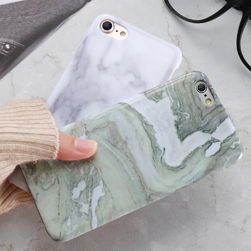 KISSCASE мраморный простой чехол для iPhone 6 6s Plus 5 5S SE ультра тонкий телефона 6S se Coque Capinha