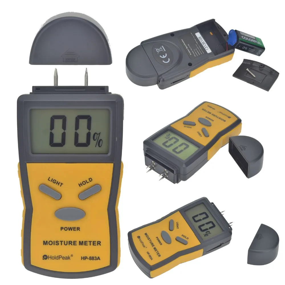 HoldPeak HP-883A Wood Moisture Meter Digital Humidity Tester Time Damp Detector Probe Measuring meter tools | Инструменты