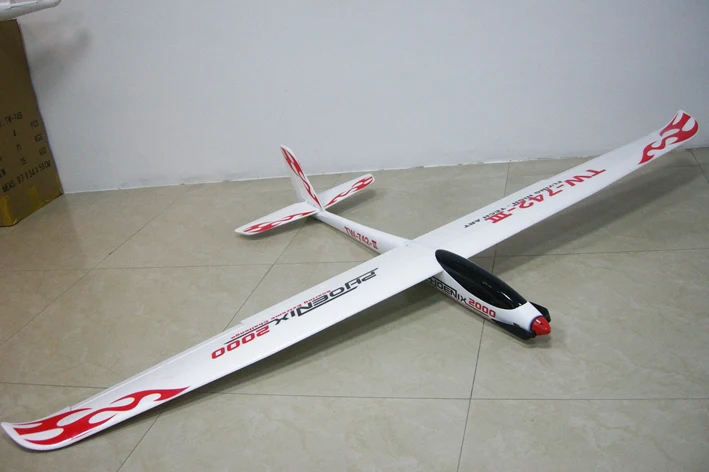 Самолета приводимого в движение с помощью электропривода RC самолет RCHOBBY игрушки самолет-планер 6-канальный размах крыльев 2000 мм Феникс 2000 TW742-3 742-3(комплект или PNP комплект