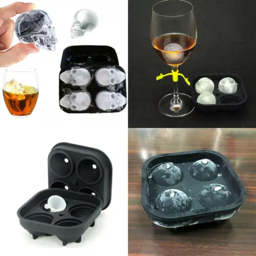 Форма черепа для футбола 3D IceShape форма кубика льда изготовления бара вечеринок