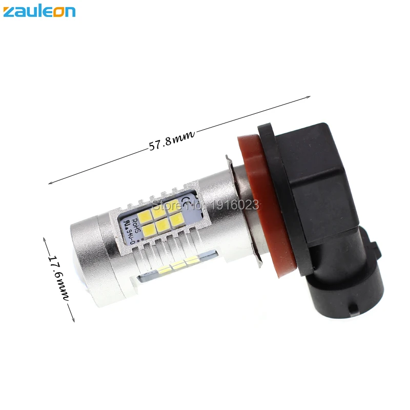 Zauleon 2 шт. H11 H8 H9 светодиодный противотуманный свет высокой Мощность 21SMD 2835 Светодиодный лампы дневного света Противотуманные фары DRL фар дальнего света авто-Стайлинг