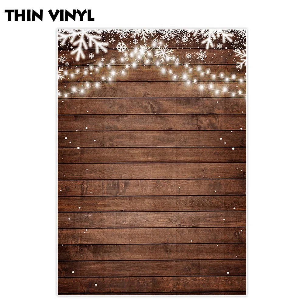 Allenjoy Рождественские фоны для фотографии коричневая деревянная настенная доска