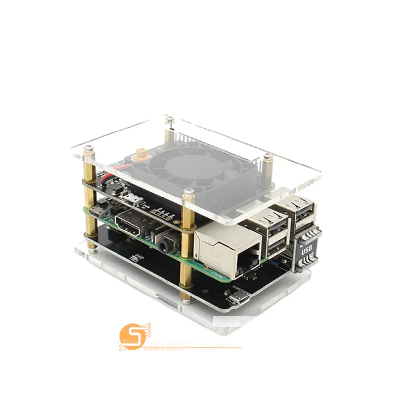 Kit C Raspberry Pi X730 управление питанием с безопасным выключением и функцией автоматического охлаждения Плата расширения для Raspberry Pi 3B+(plus)/3B - Цвет: Kit C