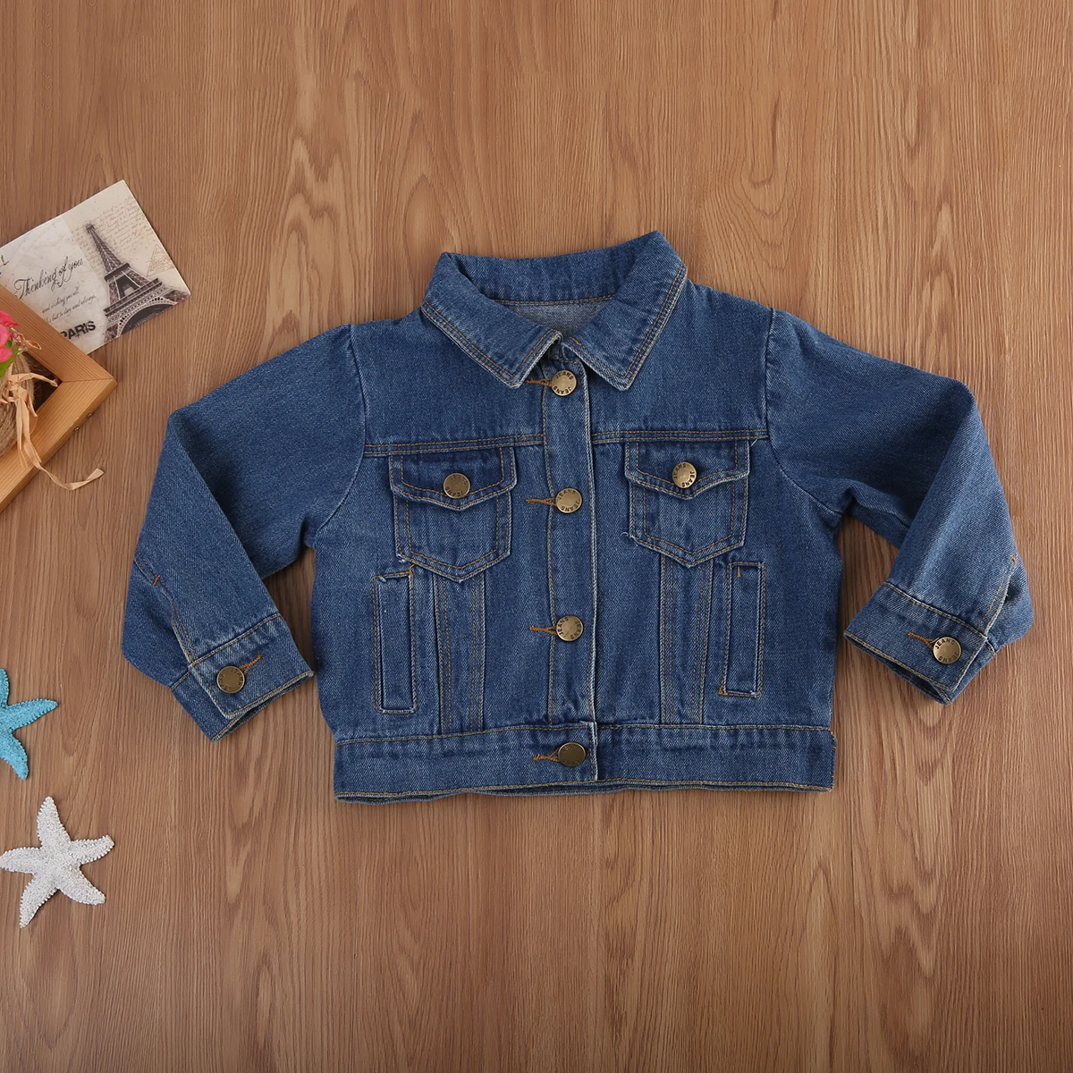 Long sleeve Denim Jacket Coat For Toddler Girl | Детская одежда и обувь