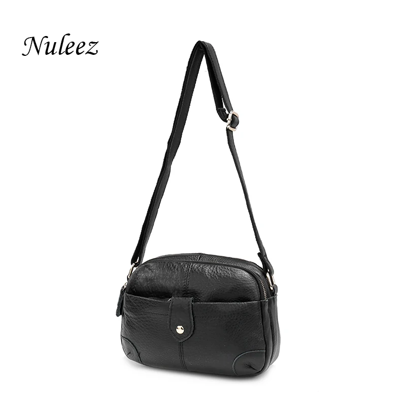 Nuleez Genuine Leather Casual Mini Handbag Small Crossbody Bag For Women Real Handle Bags Red Black Messenger Summer 5101 |